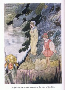 下り坂から湖畔までの道 作： Charles Robinson